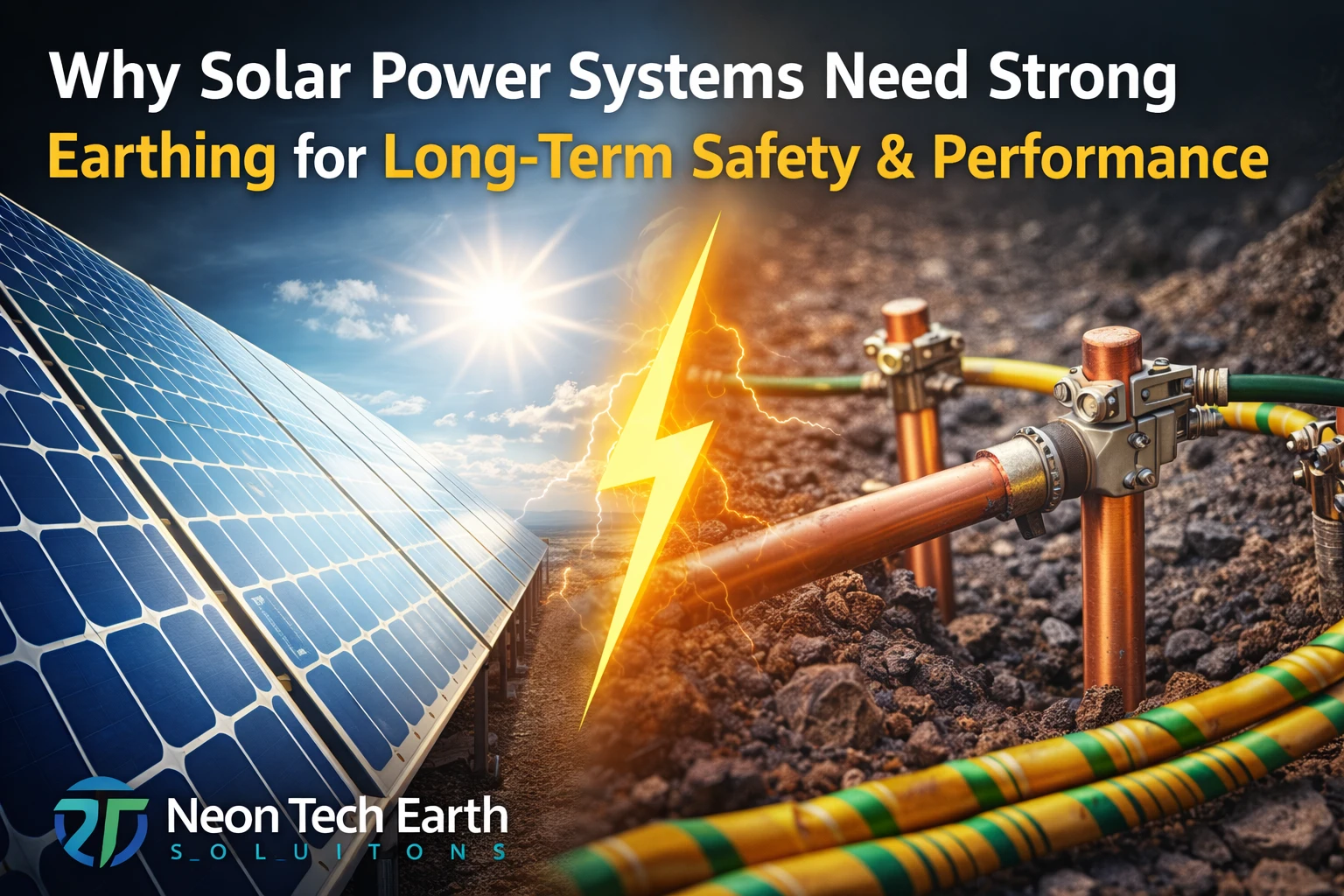 Why Solar Power Systems Need Strong Earthing for Long-Term Safety & Performance